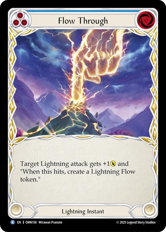 Flow Through (Blue) [OMN158] (Omens of the Third Age)  Rainbow Foil | Chromatic Games