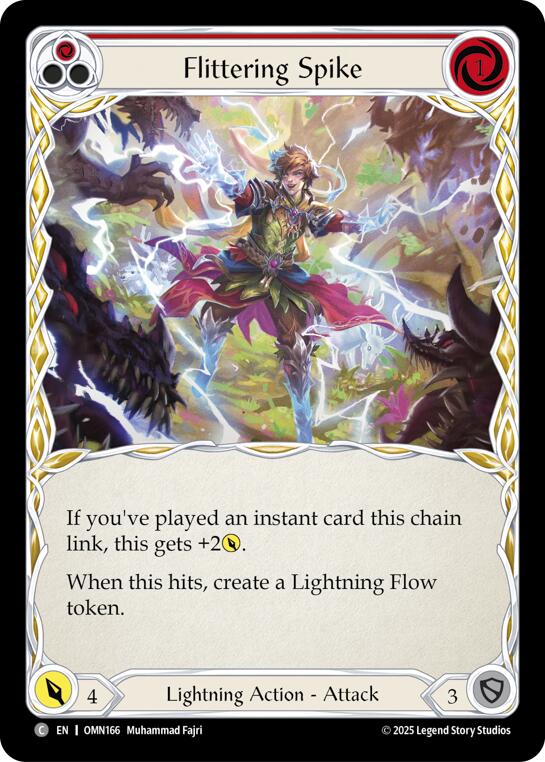 Flittering Spike (Red) [OMN166] (Omens of the Third Age)  Rainbow Foil | Chromatic Games