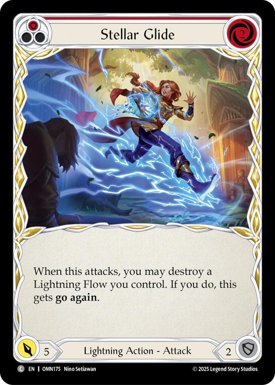Stellar Glide (Red) [OMN175] (Omens of the Third Age)  Rainbow Foil | Chromatic Games