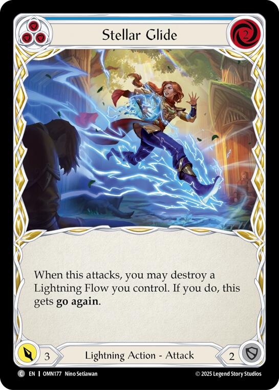 Stellar Glide (Blue) [OMN177] (Omens of the Third Age)  Rainbow Foil | Chromatic Games