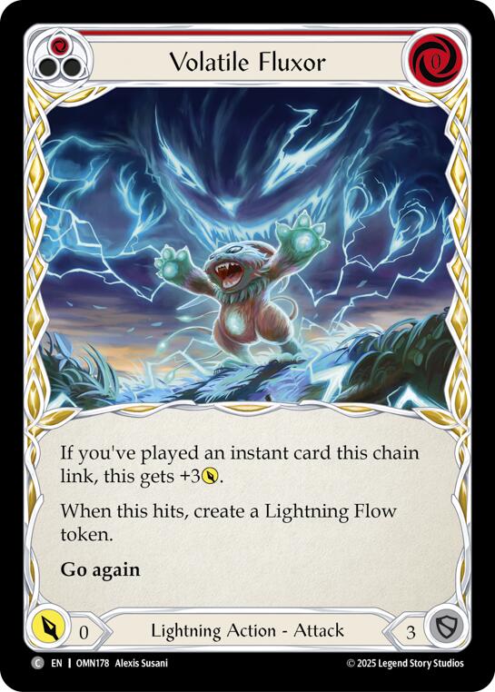 Volatile Fluxor (Red) [OMN178] (Omens of the Third Age)  Rainbow Foil | Chromatic Games