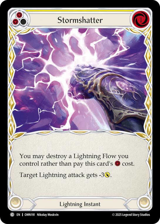Stormshatter (Yellow) [OMN191] (Omens of the Third Age)  Rainbow Foil | Chromatic Games