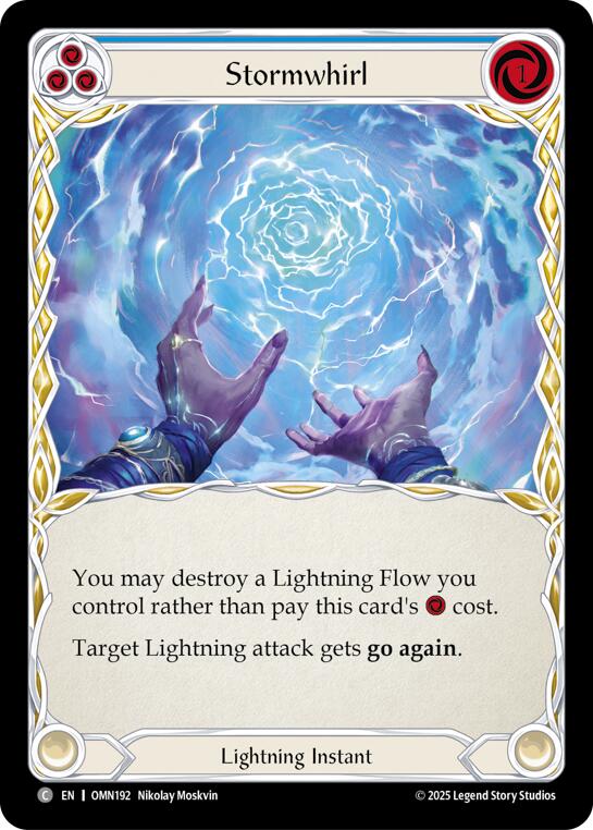 Stormwhirl (Blue) [OMN192] (Omens of the Third Age)  Rainbow Foil | Chromatic Games