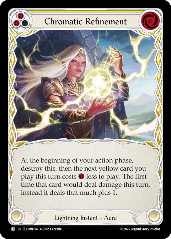 Chromatic Refinement (Yellow) [OMN194] (Omens of the Third Age)  Rainbow Foil | Chromatic Games