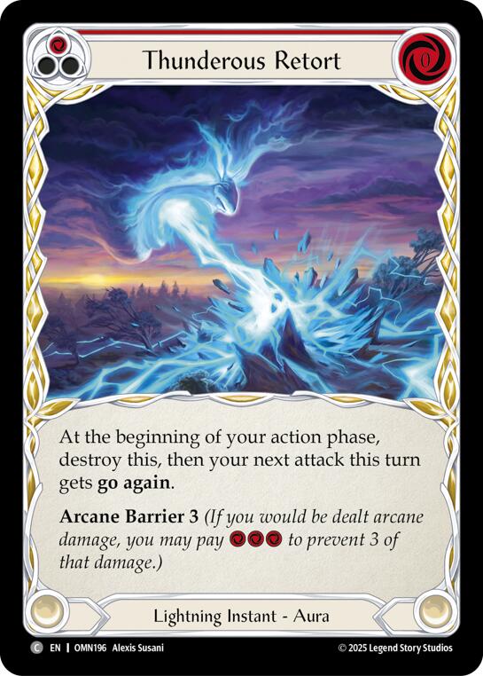 Thunderous Retort (Red) [OMN196] (Omens of the Third Age) | Chromatic Games