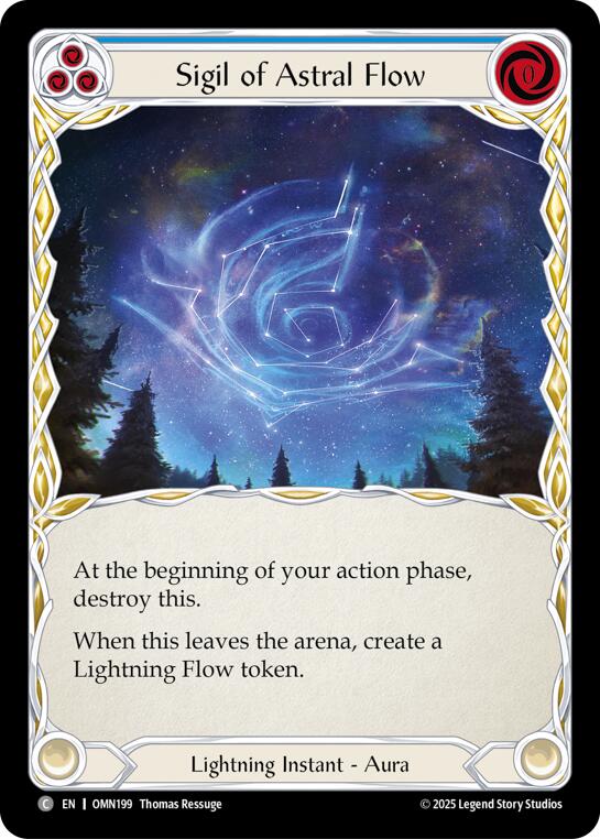 Sigil Of Astral Flow (Blue) [OMN199] (Omens of the Third Age) | Chromatic Games