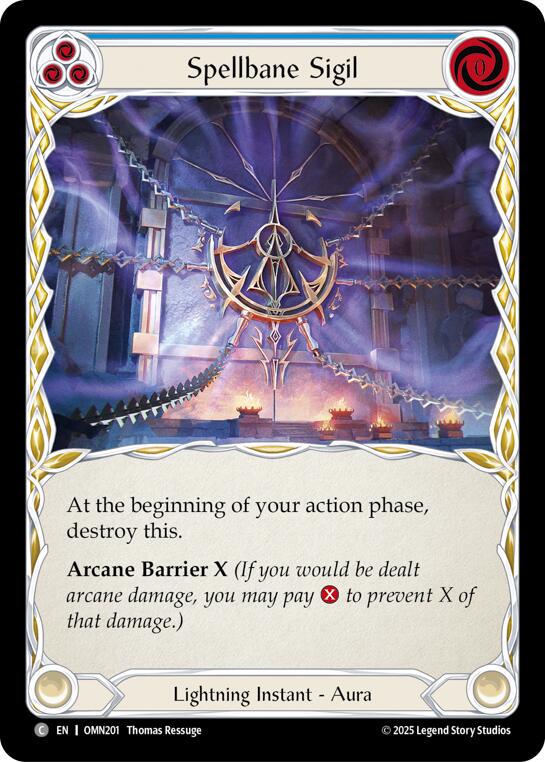 Spellbane Sigil (Blue) [OMN201] (Omens of the Third Age) | Chromatic Games