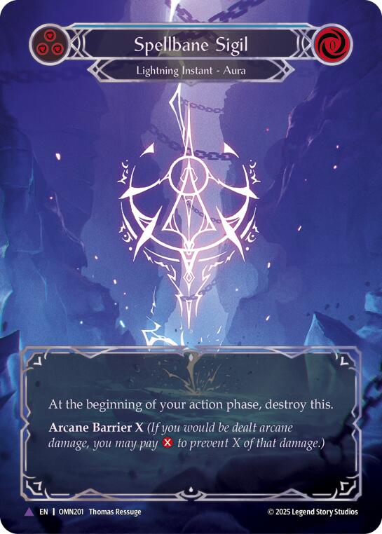 Spellbane Sigil (Blue) (Marvel) [OMN201] (Omens of the Third Age)  Cold Foil | Chromatic Games