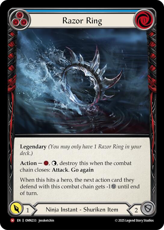 Razor Ring (Blue) [OMN233] (Omens of the Third Age)  Cold Foil | Chromatic Games