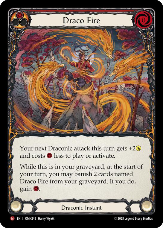 Draco Fire (Red) [OMN245] (Omens of the Third Age)  Rainbow Foil | Chromatic Games