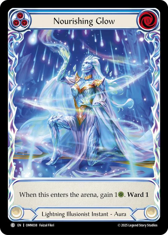 Nourishing Glow (Blue) (Extended Art) [OMN038] (Omens of the Third Age)  Cold Foil | Chromatic Games