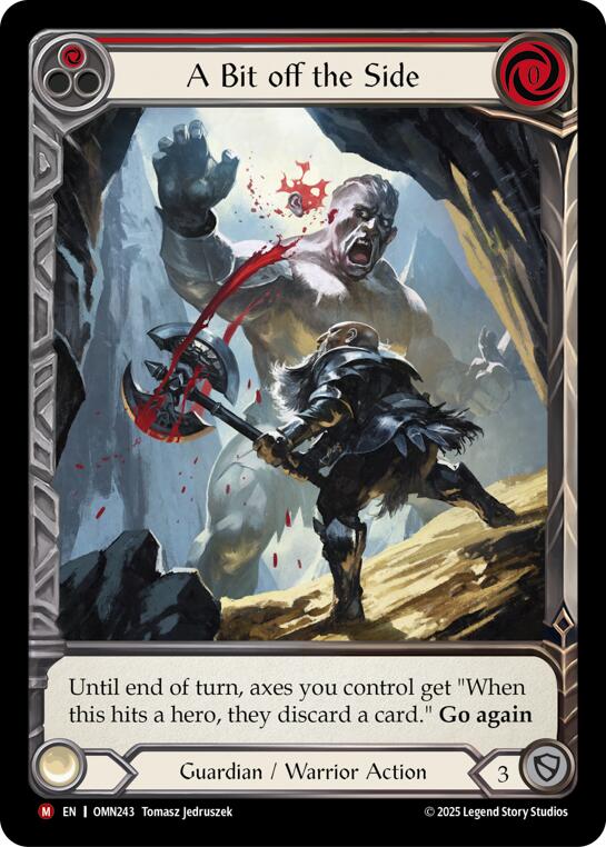 A Bit Off The Side (Red) (Extended Art) [OMN243] (Omens of the Third Age)  Cold Foil | Chromatic Games