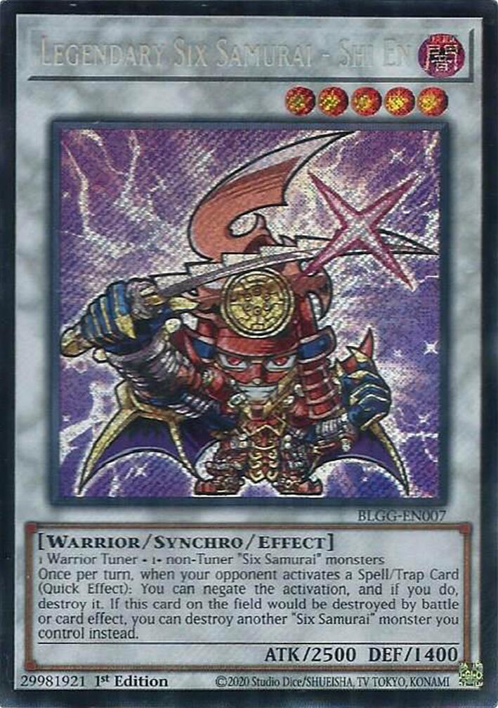 Legendary Six Samurai - Shi En [BLGG-EN007] Secret Rare | Chromatic Games