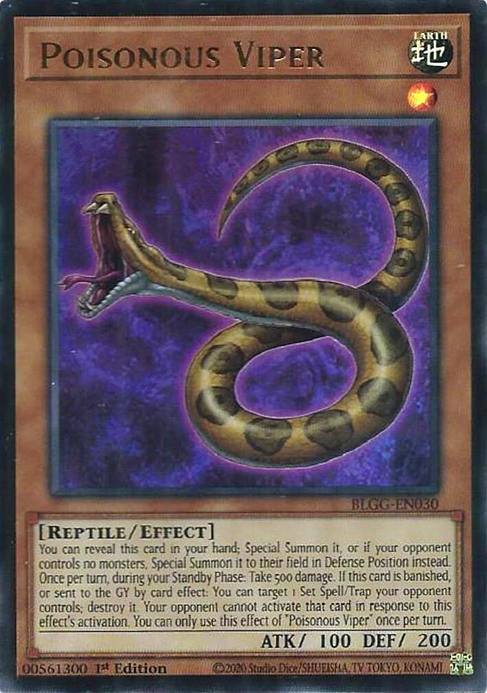 Poisonous Viper [BLGG-EN030] Ultra Rare | Chromatic Games