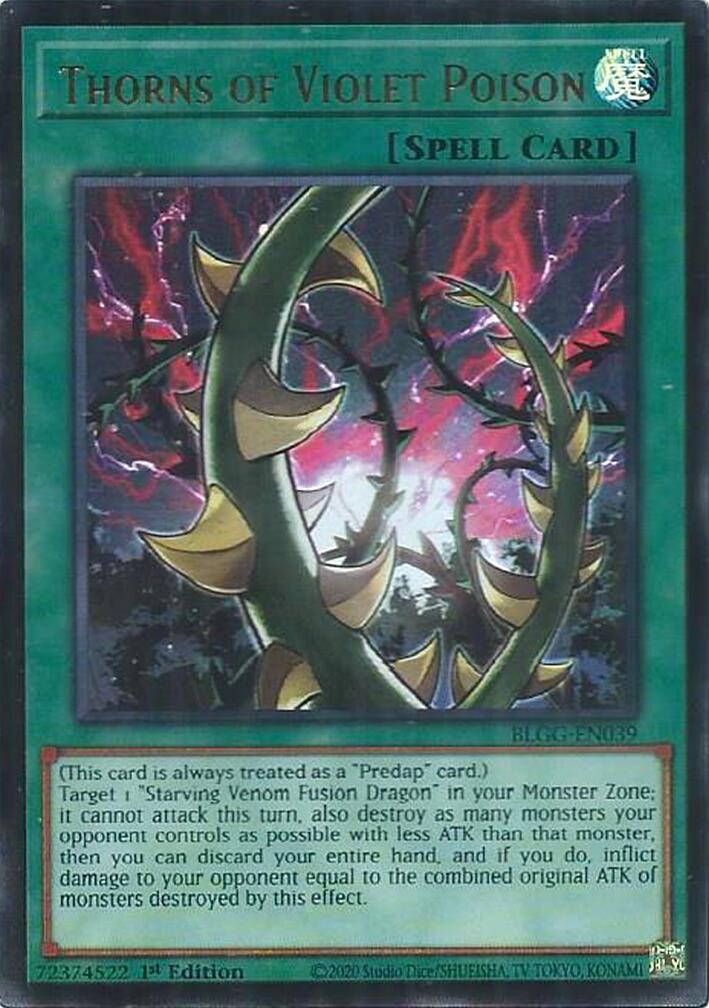 Thorns of Violet Poison [BLGG-EN039] Ultra Rare | Chromatic Games