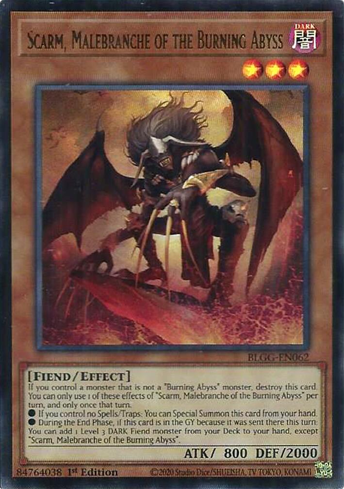 Scarm, Malebranche of the Burning Abyss [BLGG-EN062] Ultra Rare | Chromatic Games