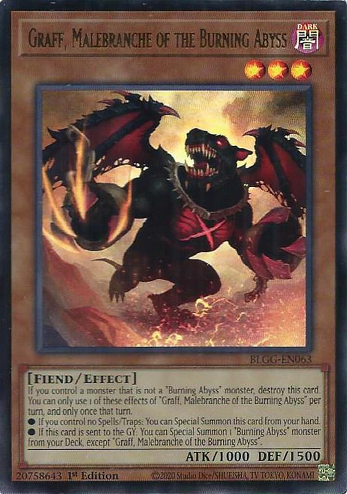 Graff, Malebranche of the Burning Abyss [BLGG-EN063] Ultra Rare | Chromatic Games