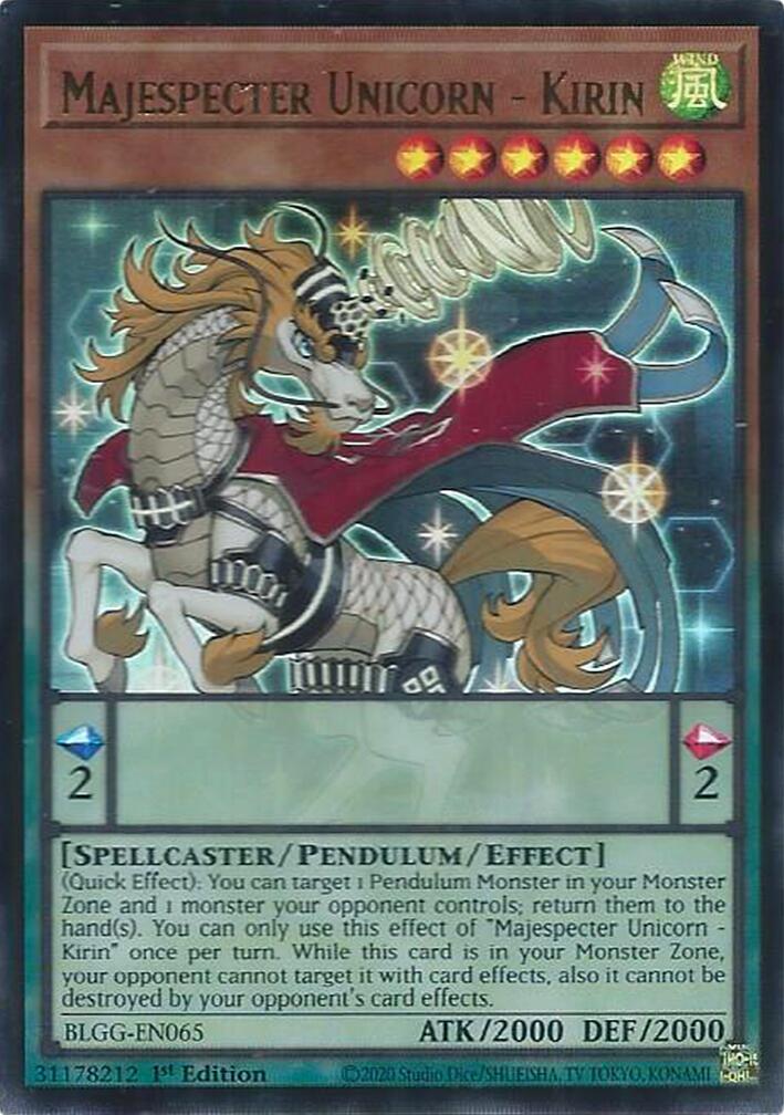 Majespecter Unicorn - Kirin [BLGG-EN065] Ultra Rare | Chromatic Games
