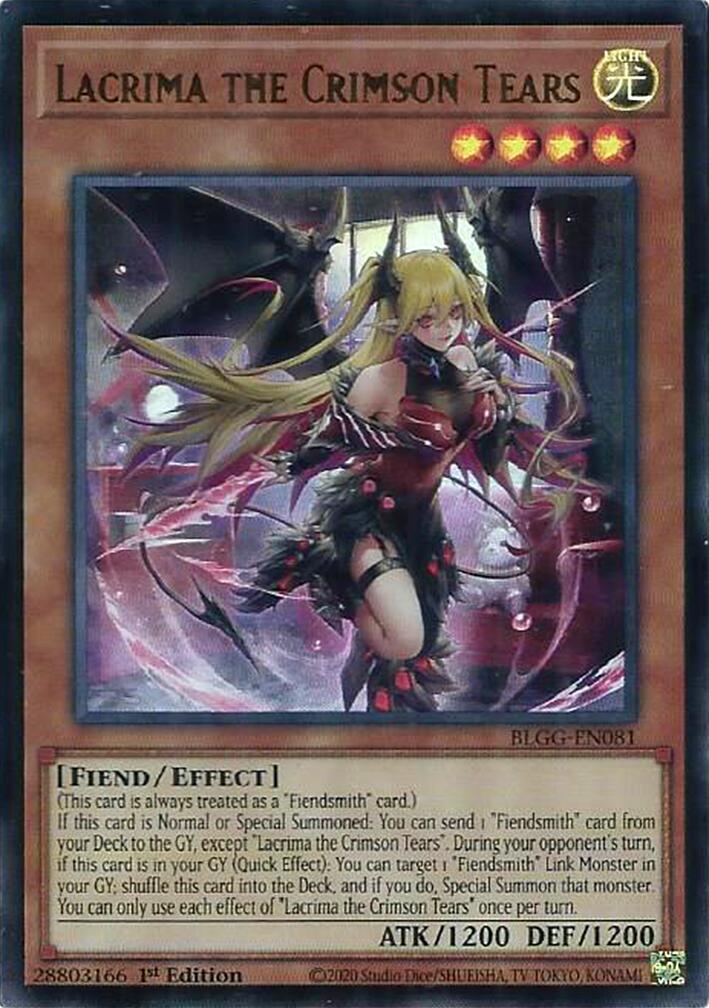 Lacrima the Crimson Tears [BLGG-EN081] Ultra Rare | Chromatic Games