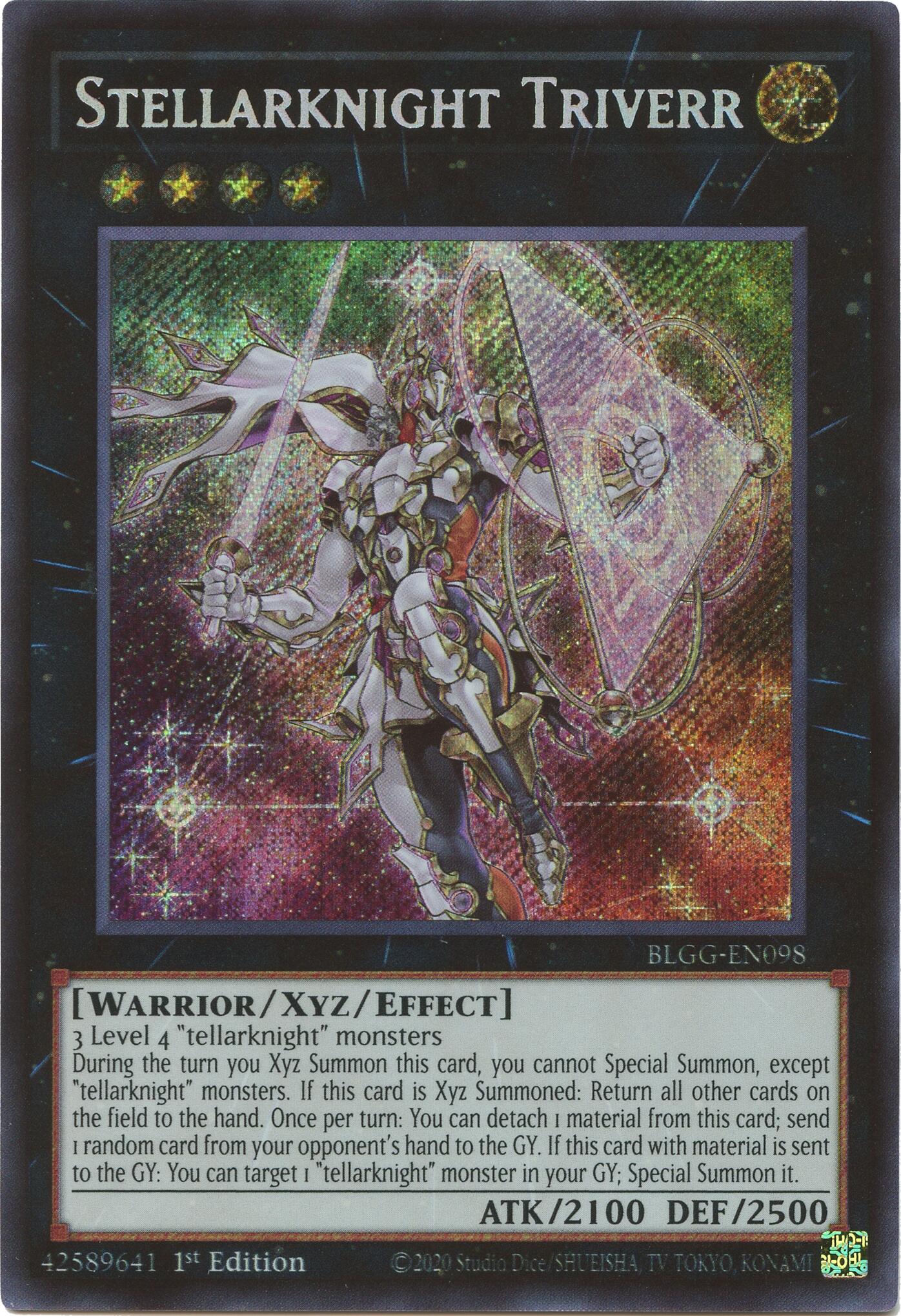 Stellarknight Triverr [BLGG-EN098] Secret Rare | Chromatic Games