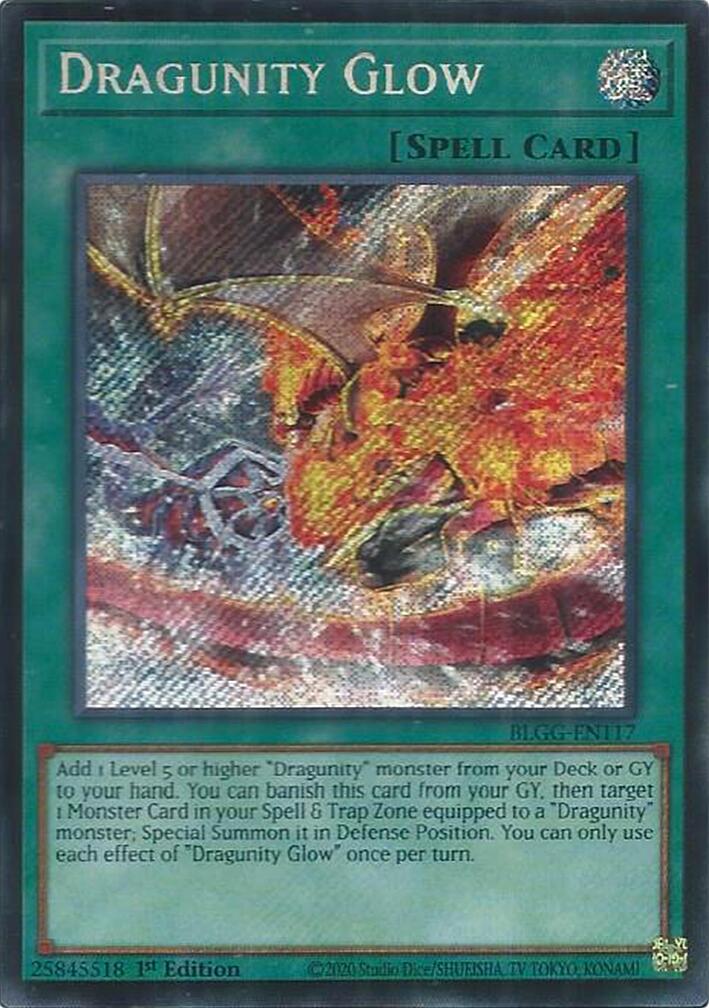 Dragunity Glow [BLGG-EN117] Secret Rare | Chromatic Games