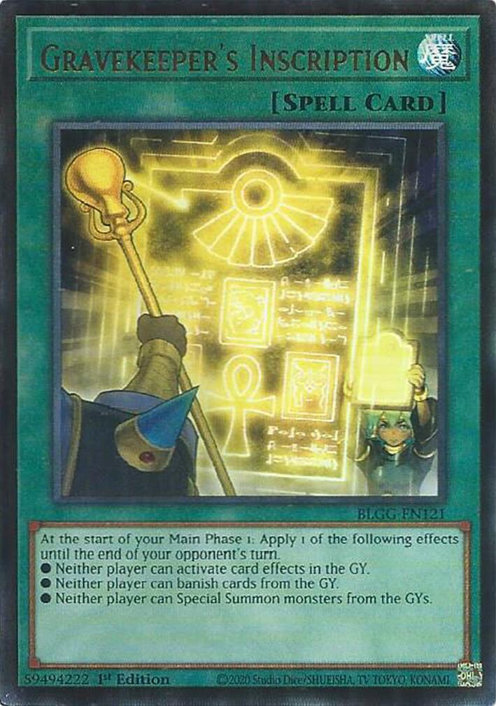 Gravekeeper's Inscription [BLGG-EN121] Ultra Rare | Chromatic Games