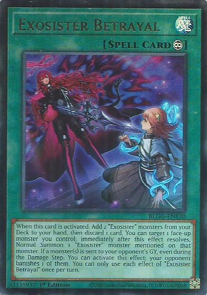 Exosister Betrayal [BLGG-EN130] Ultra Rare | Chromatic Games