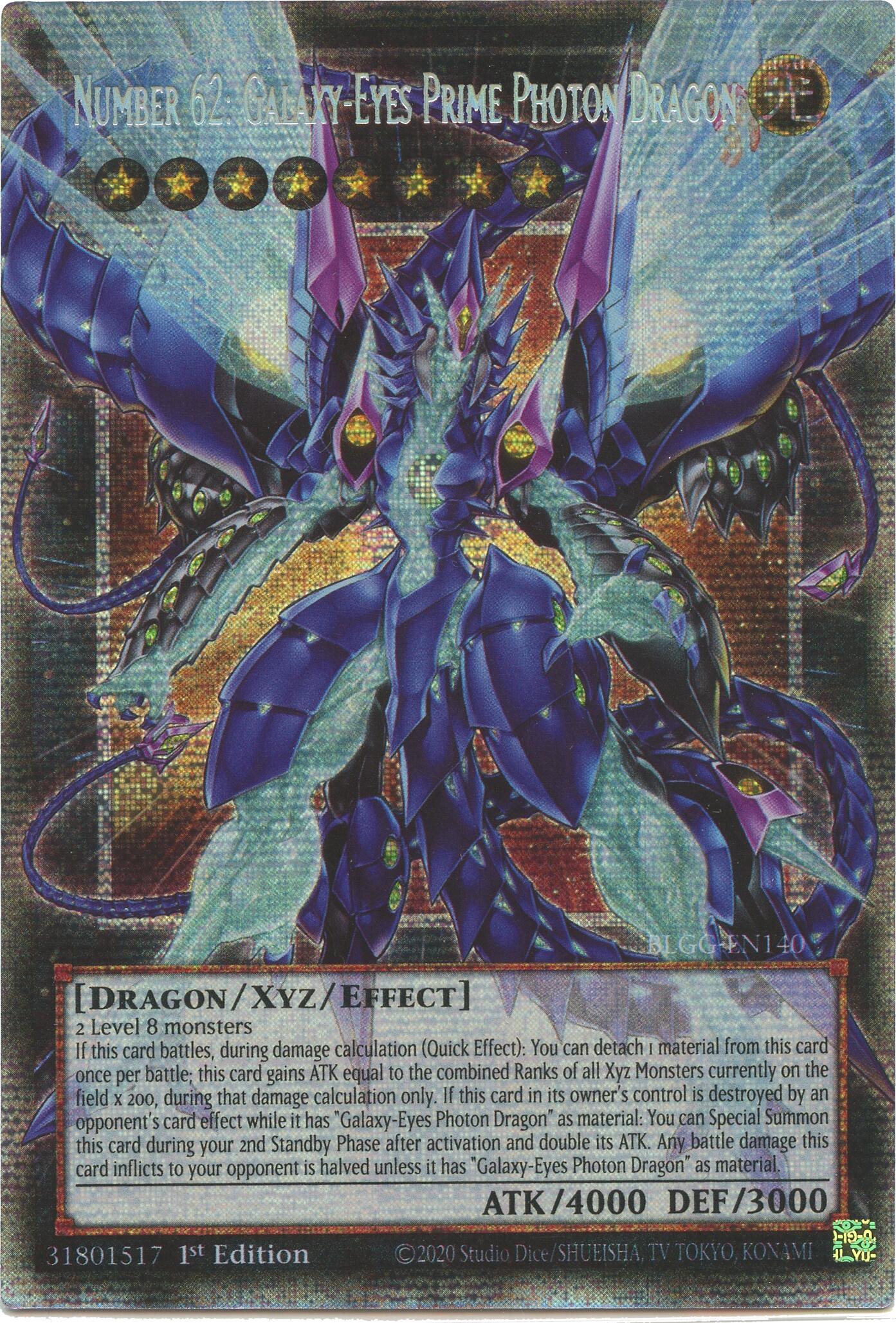 Number 62: Galaxy-Eyes Prime Photon Dragon (Starlight Rare) [BLGG-EN140] Starlight Rare | Chromatic Games