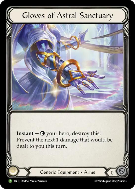 Gloves Of Astral Sanctuary [LGS454] (Promo)  Cold Foil | Chromatic Games