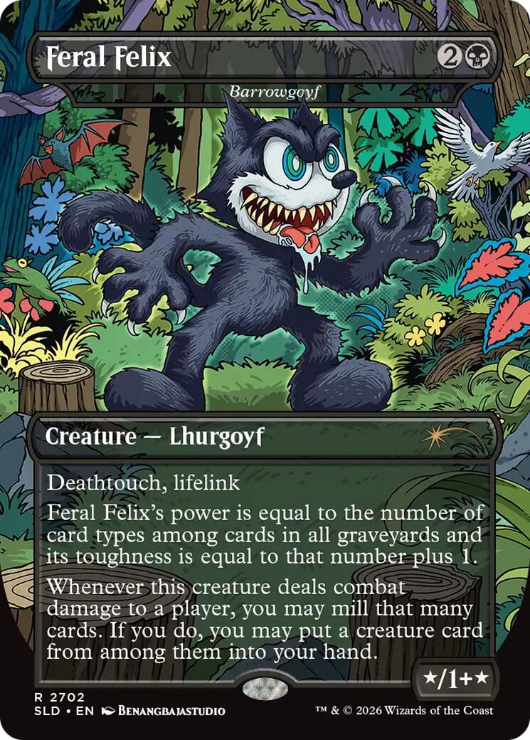 Feral Felix - Barrowgoyf [Secret Lair Drop Series] | Chromatic Games