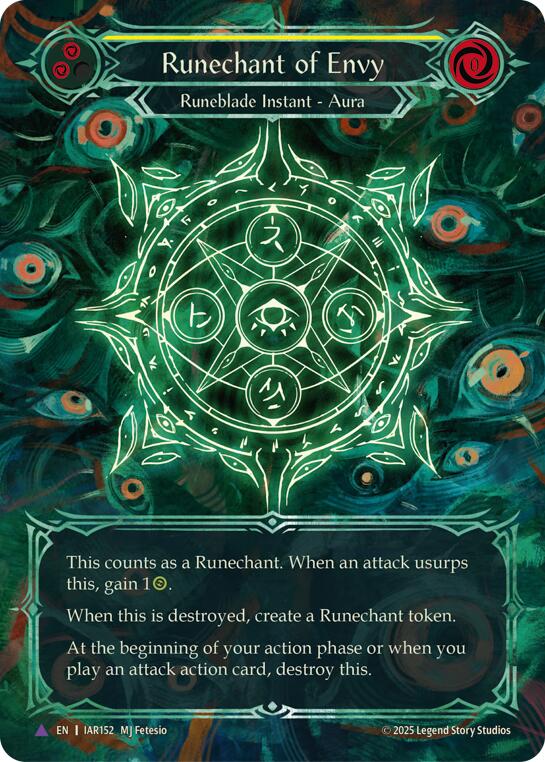 Runechant of Envy (Yellow) (Marvel) [IAR152-MV] (Omens of the Third Age)  Cold Foil | Chromatic Games