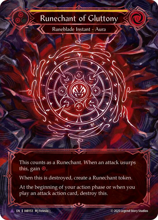 Runechant of Gluttony (Yellow) (Marvel) [IAR153-MV] (Omens of the Third Age)  Cold Foil | Chromatic Games