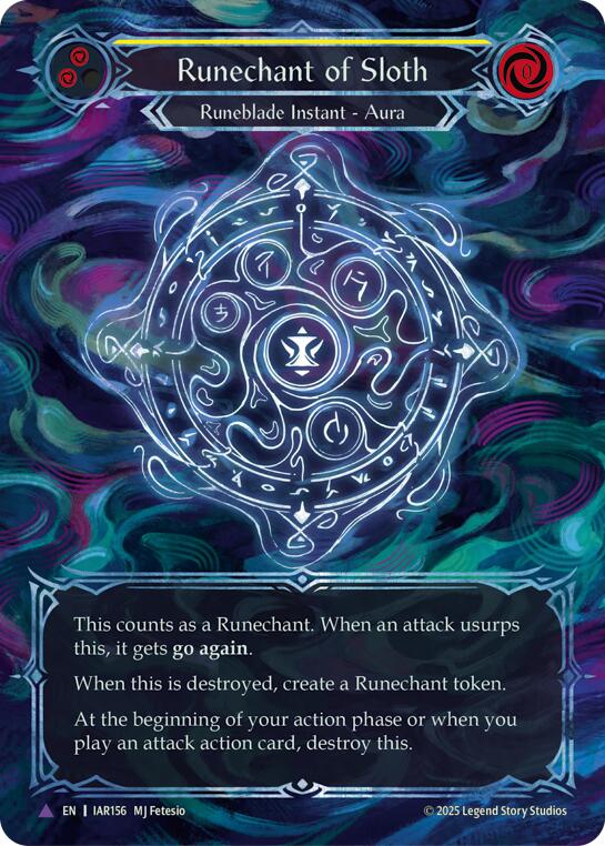 Runechant of Sloth (Yellow) (Marvel) [IAR156-MV] (Omens of the Third Age)  Cold Foil | Chromatic Games