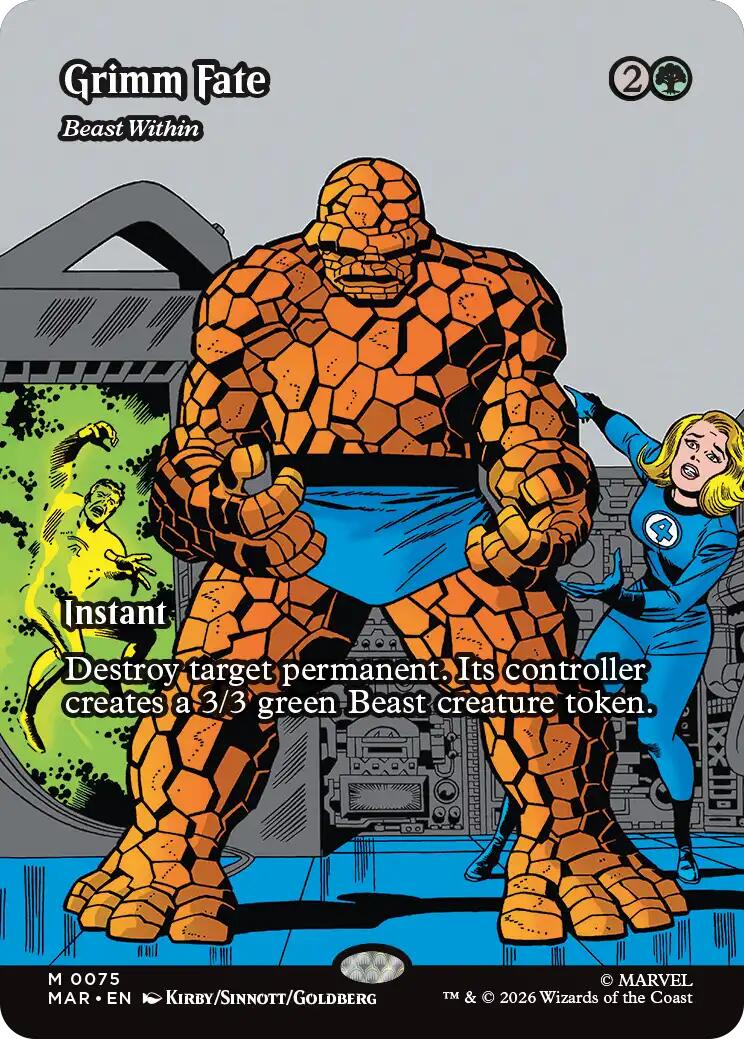 Grimm Fate - Beast Within (Borderless) [Marvel Universe: Eternal-Legal] | Chromatic Games