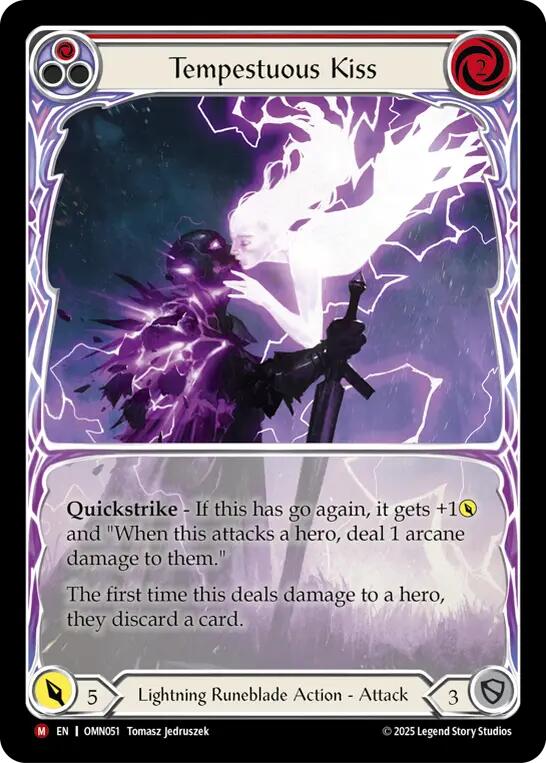 Tempestuous Kiss (Extended Art) [OMN051] (Omens of the Third Age)  Cold Foil | Chromatic Games