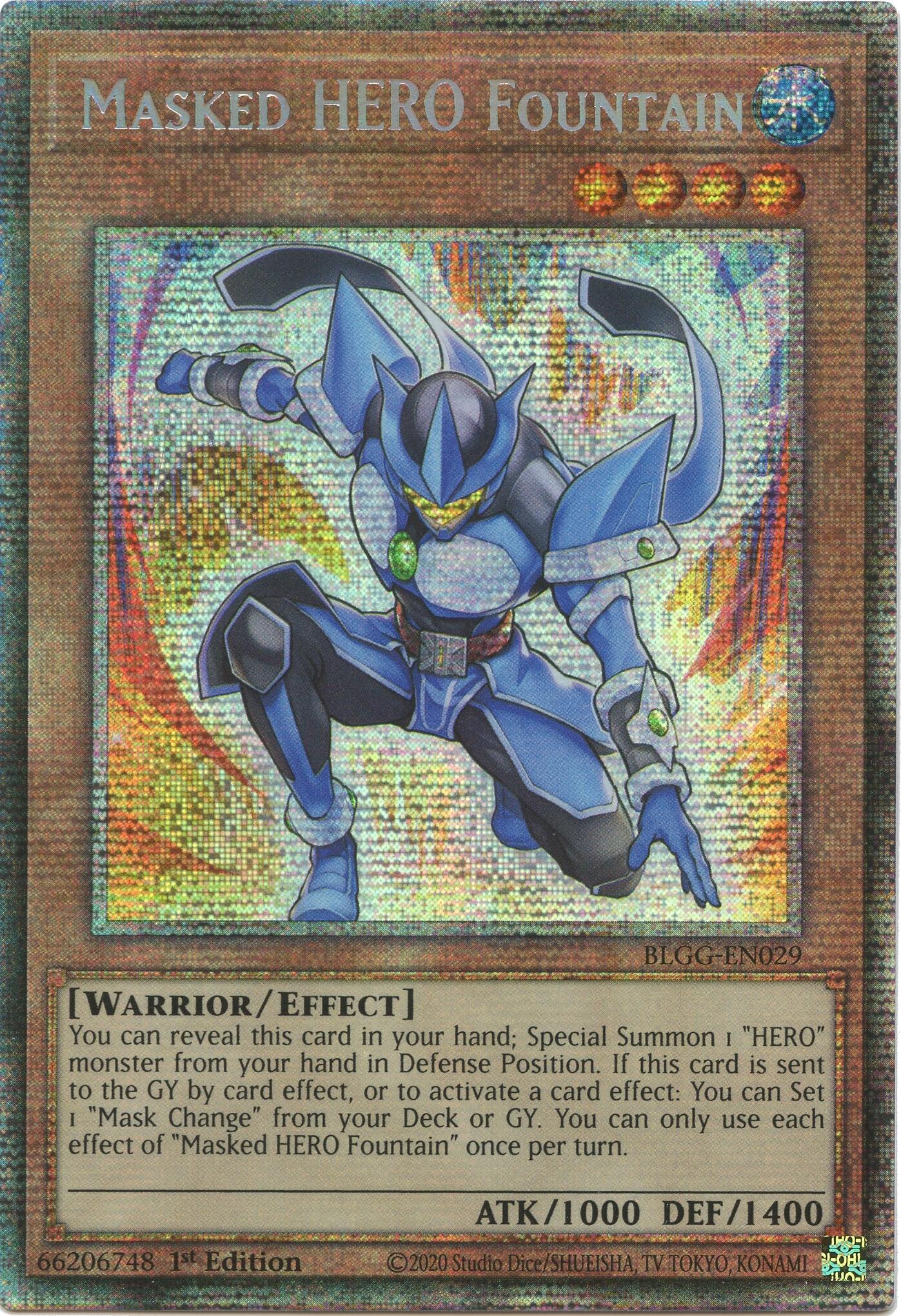 Masked HERO Fountain (Starlight Rare) [BLGG-EN029] Starlight Rare | Chromatic Games