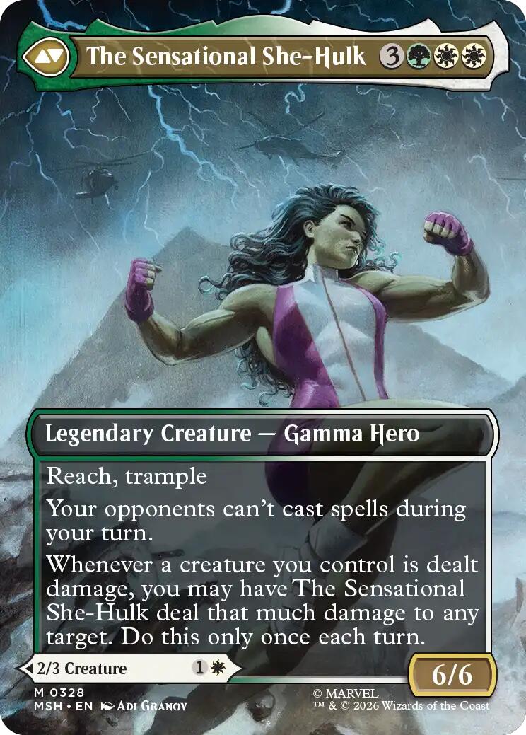 Jennifer Walters // The Sensational She-Hulk (Borderless) (0328) [Marvel Super Heroes] | Chromatic Games