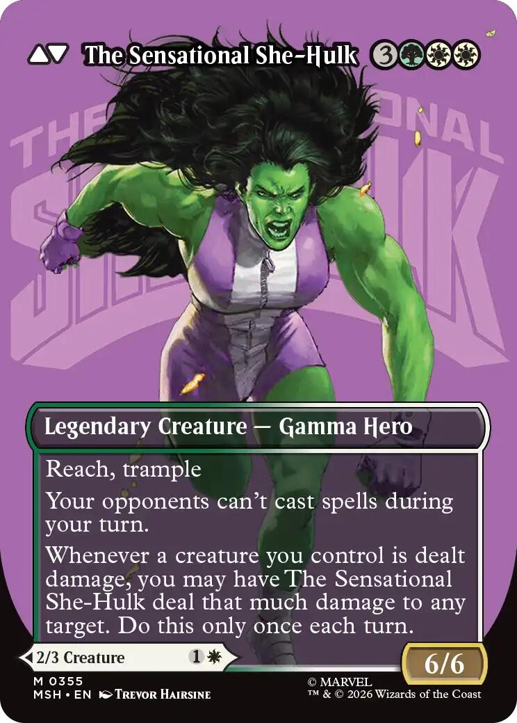 Jennifer Walters // The Sensational She-Hulk (Borderless) (0355) [Marvel Super Heroes] | Chromatic Games