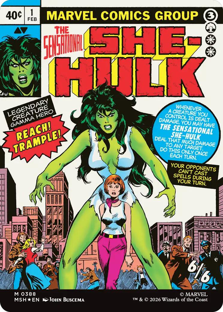 Jennifer Walters // The Sensational She-Hulk (Borderless) (0388) [Marvel Super Heroes] | Chromatic Games