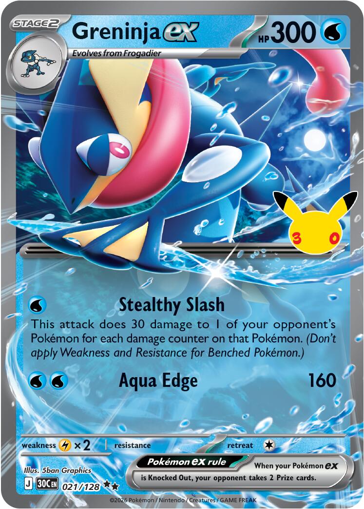 Greninja ex (021/128) [Mega Evolution: 30th Celebration] | Chromatic Games