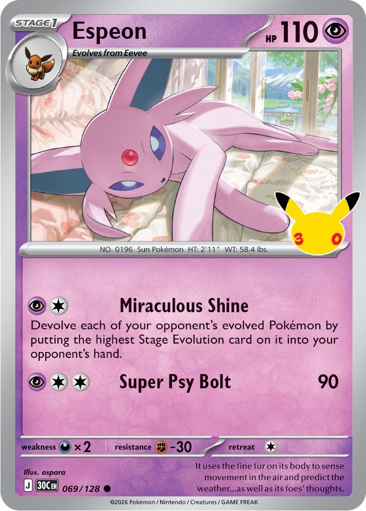 Espeon (069/128) [Mega Evolution: 30th Celebration] | Chromatic Games