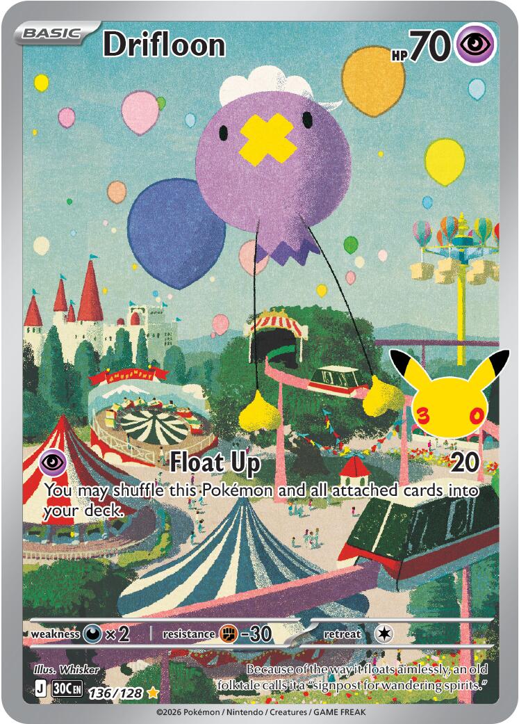 Drifloon (136/128) [Mega Evolution: 30th Celebration] | Chromatic Games