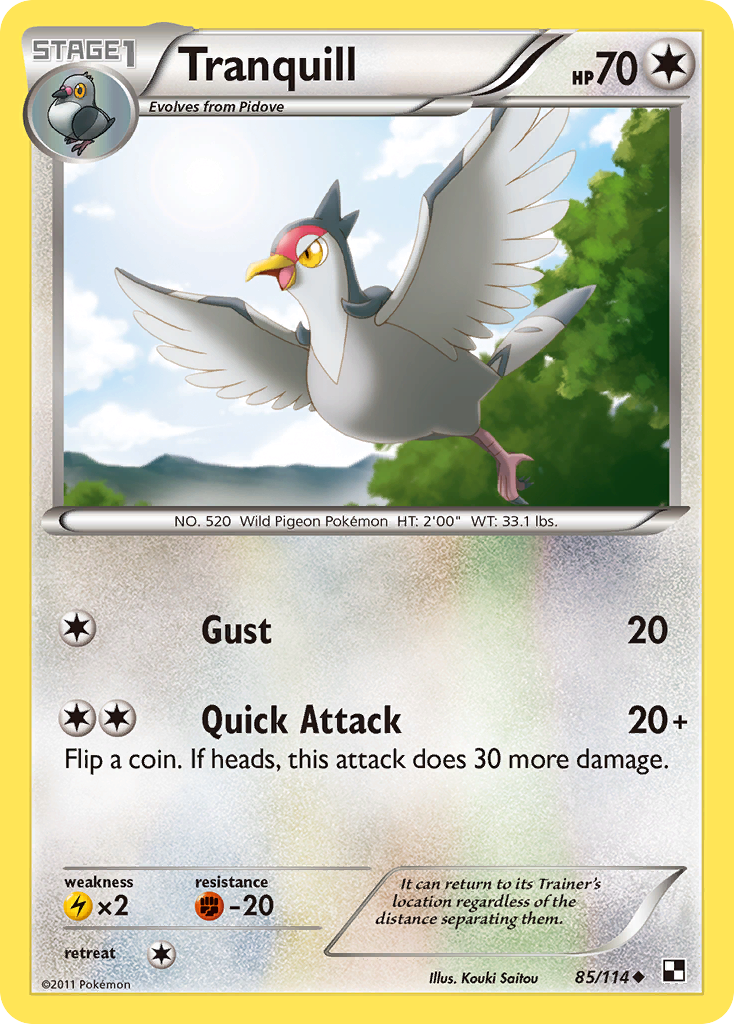 Tranquill (85/114) [Black & White: Base Set] | Chromatic Games