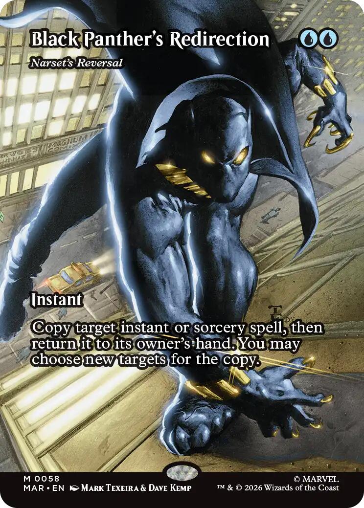 Black Panther's Redirection - Narset's Reversal (Borderless) [Marvel Universe: Eternal-Legal] | Chromatic Games