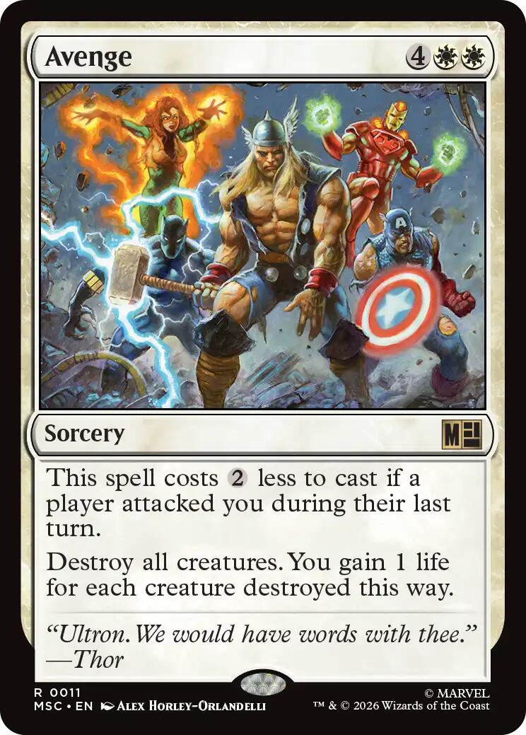 Avenge (Surge Foil) [Marvel Super Heroes Commander] | Chromatic Games