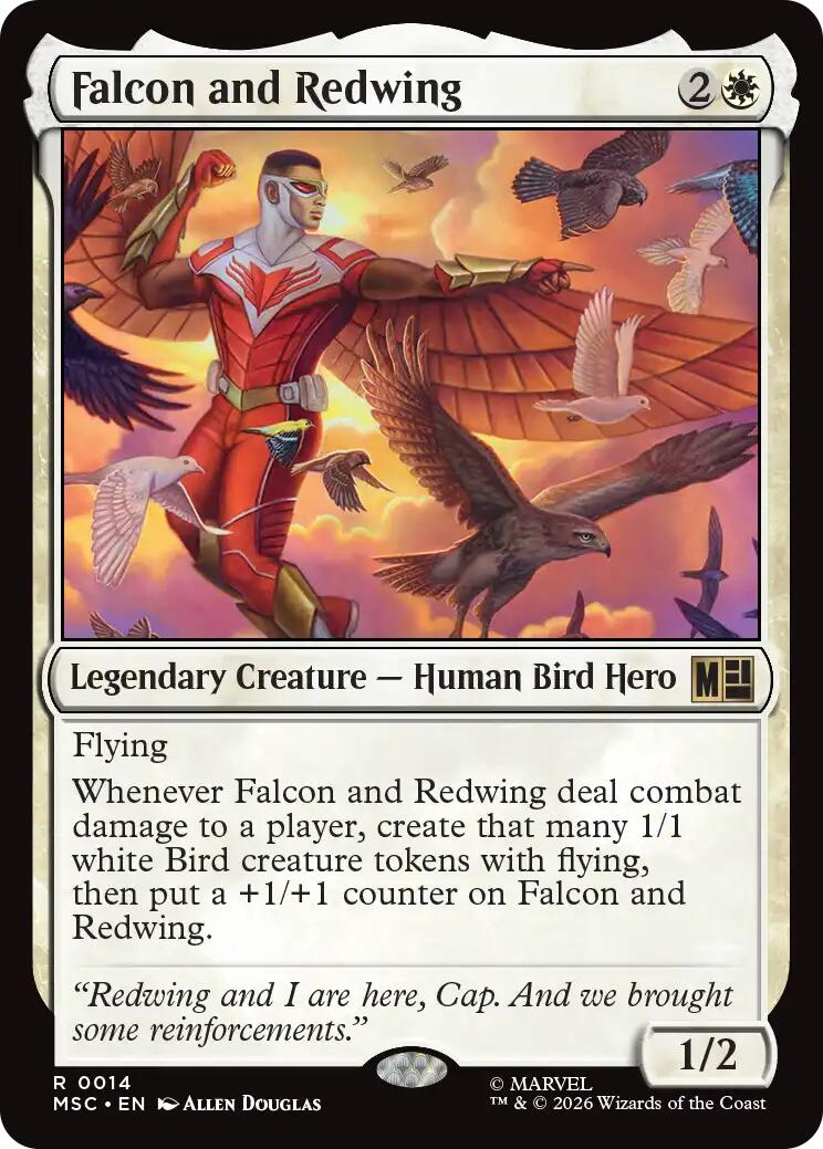 Falcon and Redwing (Surge Foil) [Marvel Super Heroes Commander] | Chromatic Games