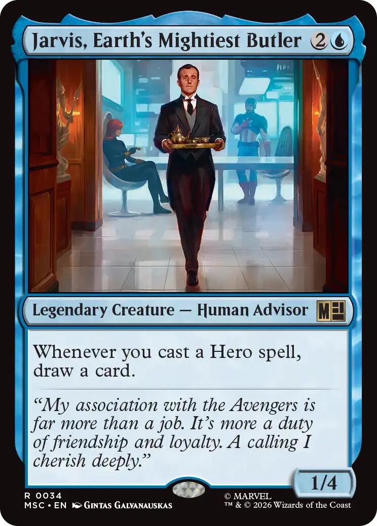 Jarvis, Earth's Mightiest Butler (Surge Foil) [Marvel Super Heroes Commander] | Chromatic Games