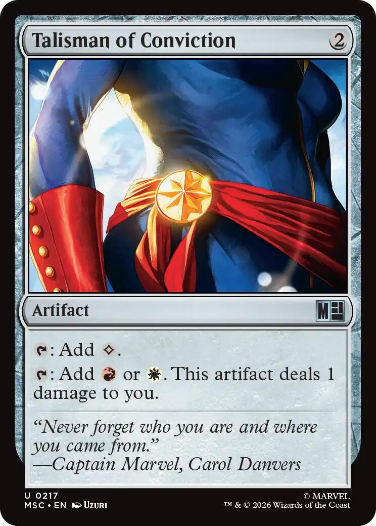 Talisman of Conviction (Surge Foil) [Marvel Super Heroes Commander] | Chromatic Games