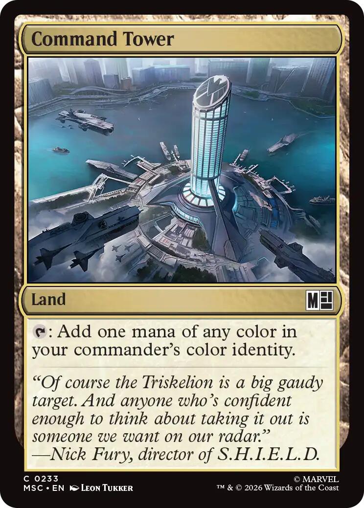 Command Tower (0233) (Surge Foil) [Marvel Super Heroes Commander] | Chromatic Games