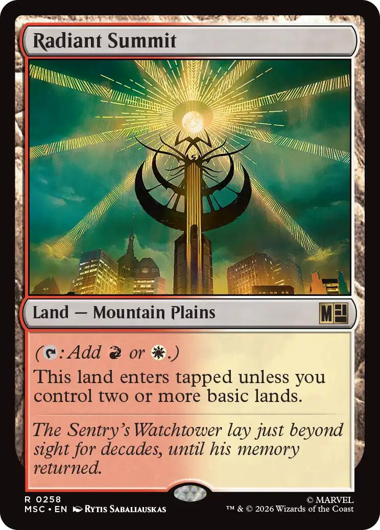 Radiant Summit (Surge Foil) [Marvel Super Heroes Commander] | Chromatic Games